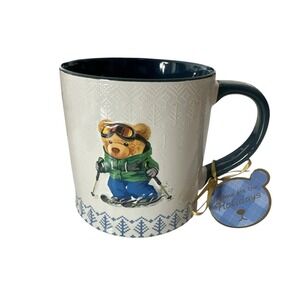 Global Design Teddy Bear Ski Coffee Mug Cup 20 oz Ceramic Ralph Lauren Inspired